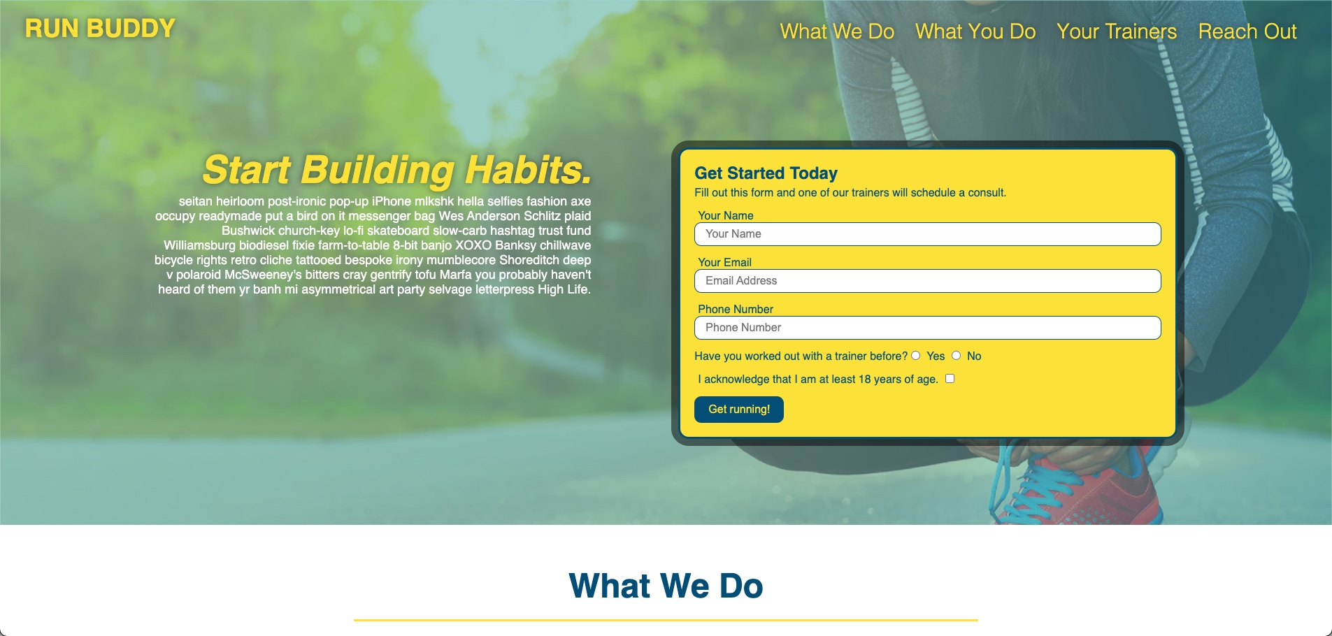 Run Buddy website